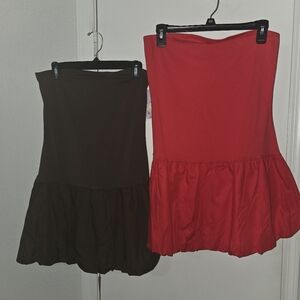 Women’s Red Strapless Ruffle Hem 😍DRESSES BUNDLE